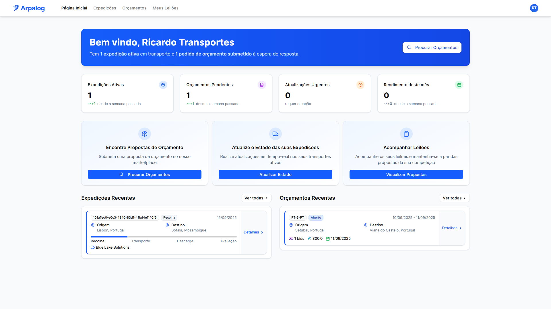 arpalog painel de licitações